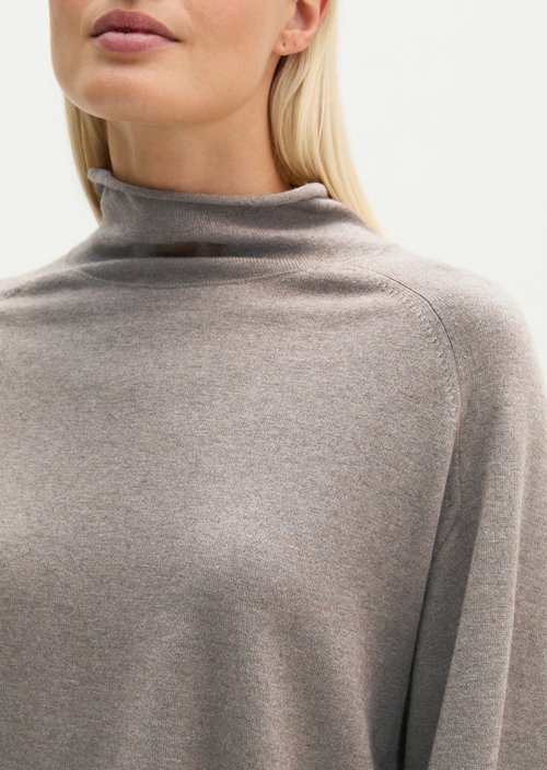 Regular-fit sweater — Stone Taupe Melange