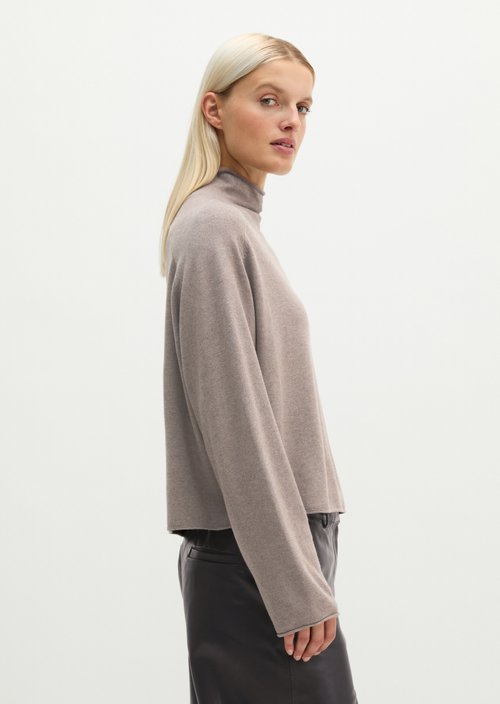 Regular-fit sweater — Stone Taupe Melange