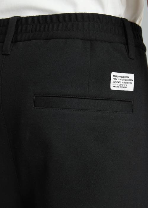 Niels Wide Pants Black in detail view
