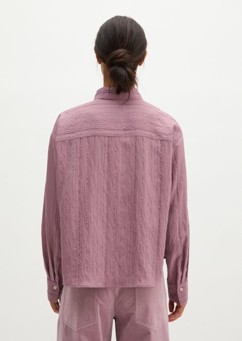 Relaxed Crinkle Blouse — Medium Pink