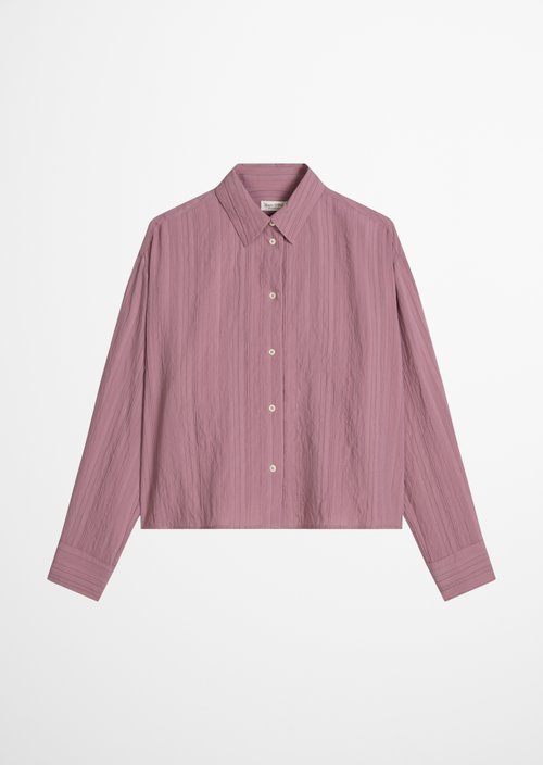 Relaxed Crinkle Blouse — Medium Pink