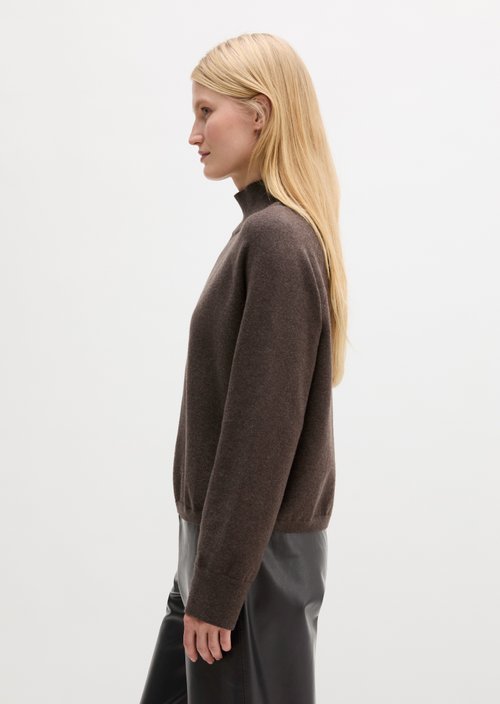 Soft Knit Sweater — Stone Brown Melange