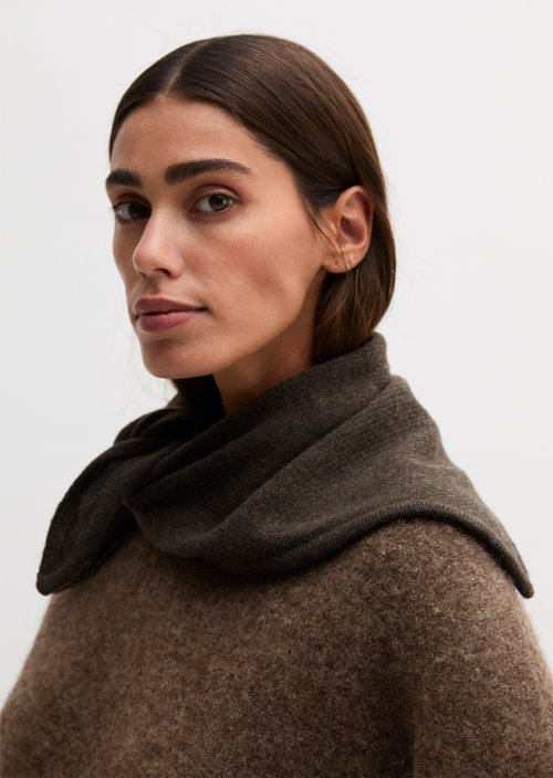 Dreiecks-Schal — Stone Brown Melange