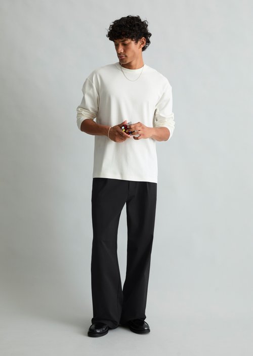 Heavyweight Long-Sleeve Relaxed Fit — Silky White