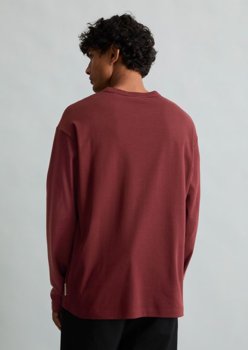 Heavyweight Long-Sleeve Relaxed Fit — Burgundy