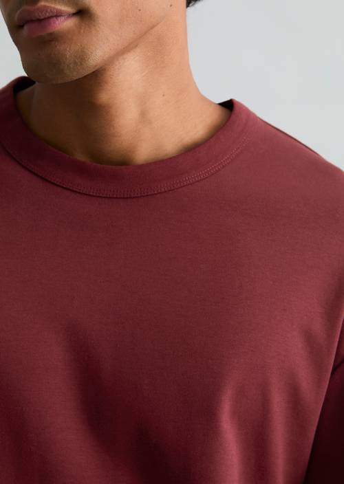 T-shirt à manches longues ample et épais Burgundy en vue détaillée