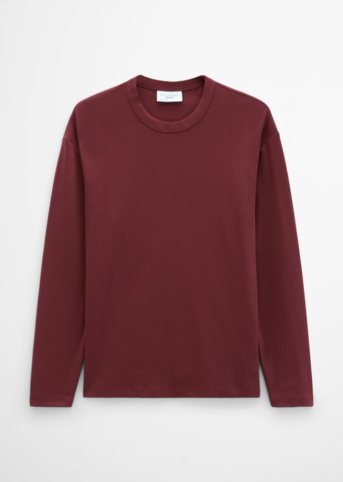 Heavyweight Long-Sleeve Relaxed Fit — Burgundy