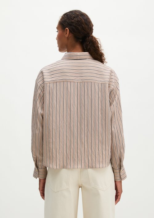 Regular-Fit Striped Shirt — Medium Beige