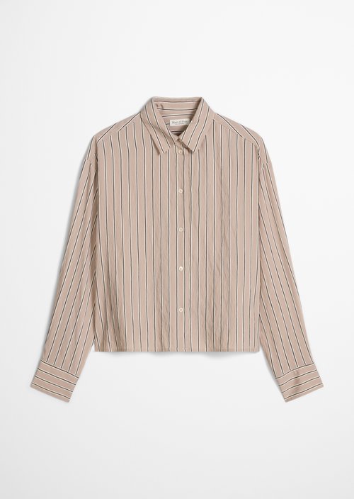 Regular-Fit Striped Shirt — Medium Beige