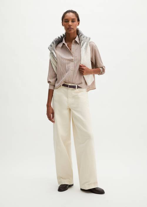 Streepoverhemd, regular fit Medium Beige in vooraanzicht