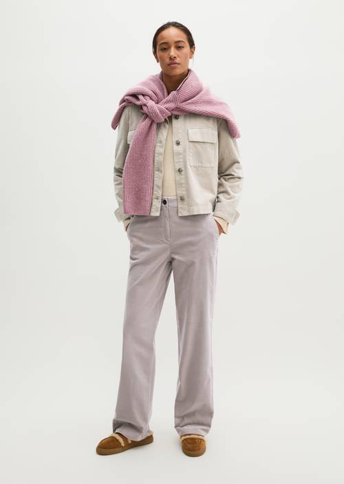 Chino-model Lande wide Chalky Mauve in vooraanzicht