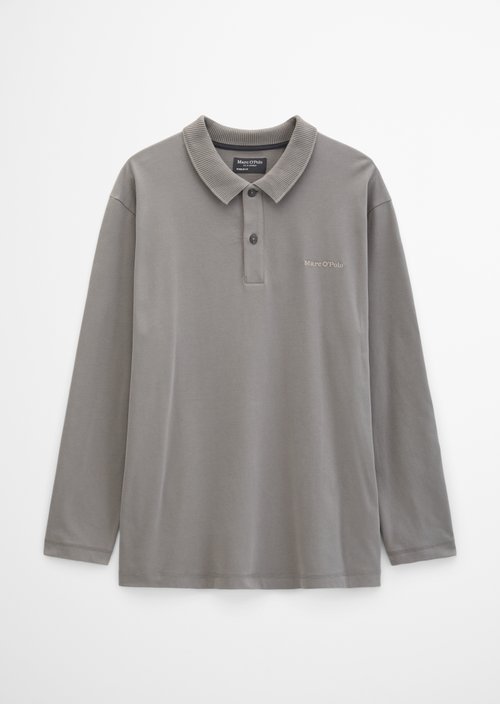 Long-sleeved polo shirt relaxed — Graphite Dust