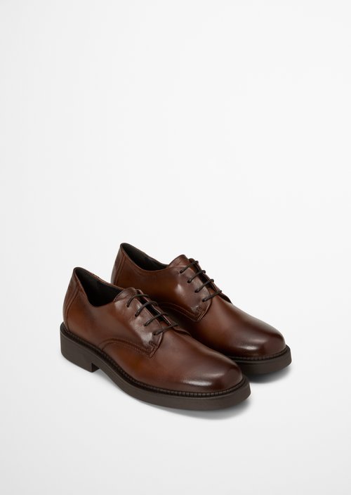 Erin Lace-Up Shoes — Cognac