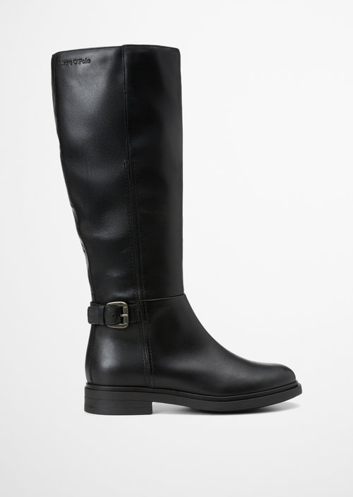 Paula Model Long-Shaft Boots — Black