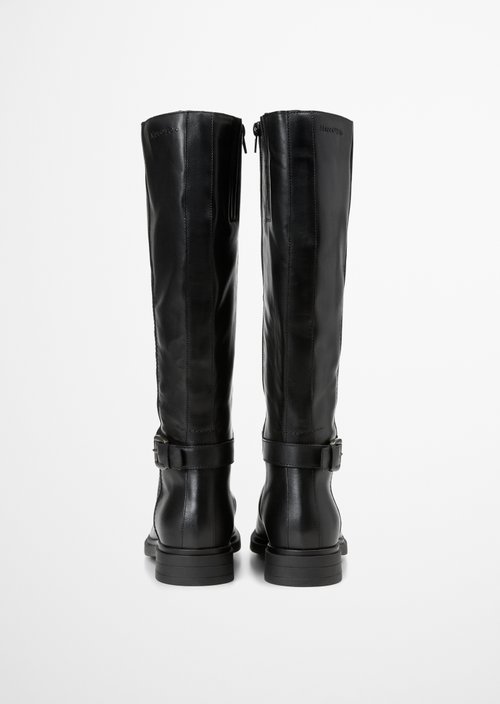 Paula Model Long-Shaft Boots — Black
