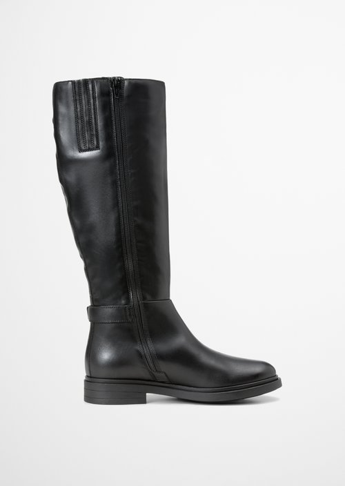 Paula Model Long-Shaft Boots — Black