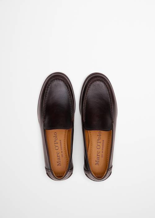 Mocassins modèle Fiona Dark Brown en vue de dessus