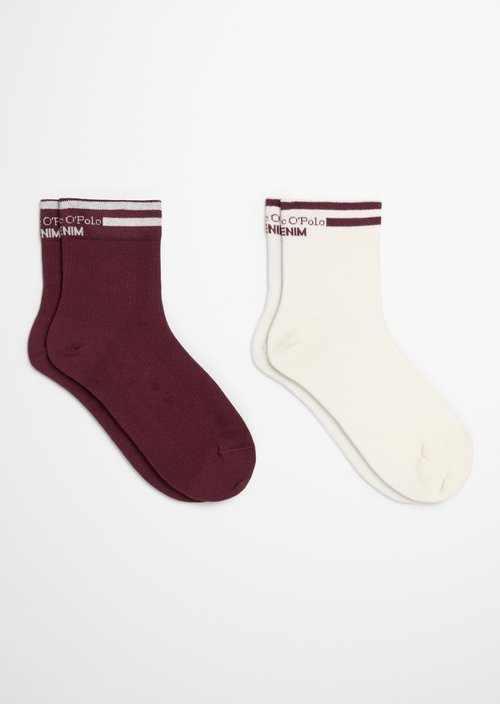 Ripp-Socken — Dark Red