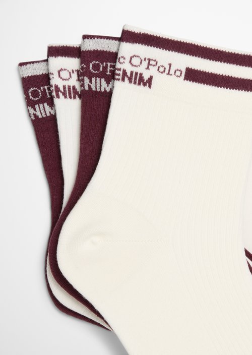 Ripp-Socken — Dark Red