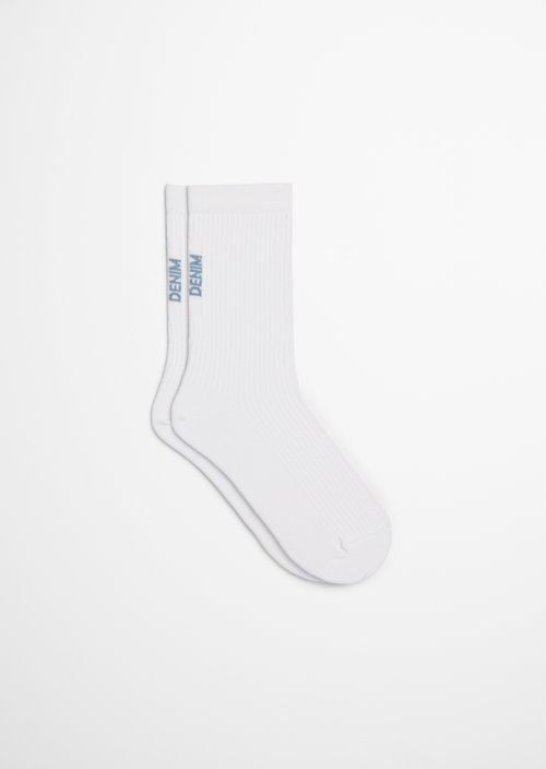Ripp-Socken — White