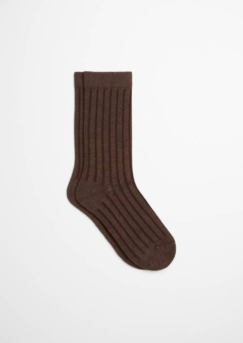 Ribbed Socks Espresso Brown - Product image 1