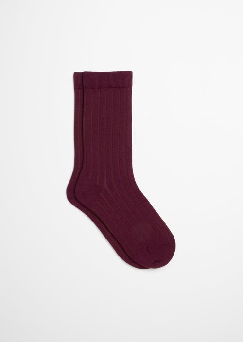 Ribbed Socks — Mahagony Jam