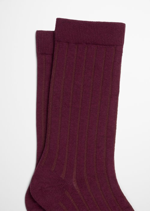 Ribbed Socks — Mahagony Jam