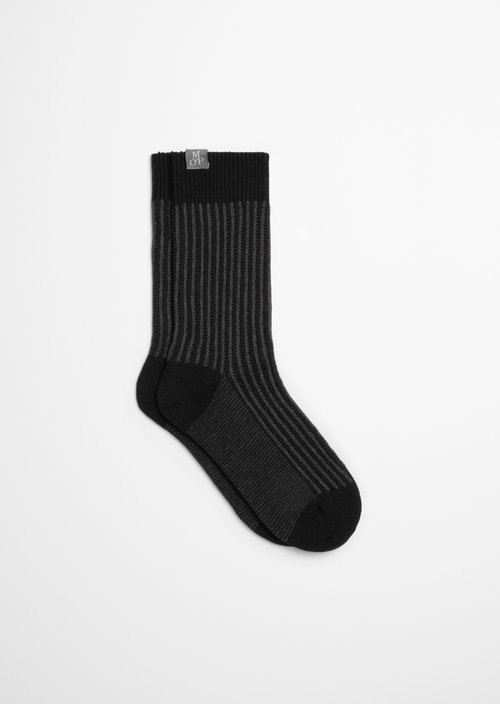 Ribbed Socks — Black