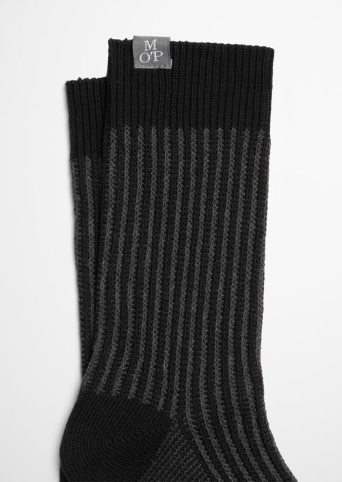Ribbed Socks — Black