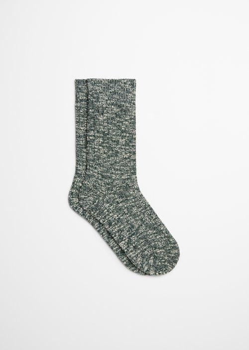 Ribbed Socks — Black Pepper