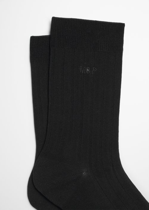 Ribbed Socks — Black