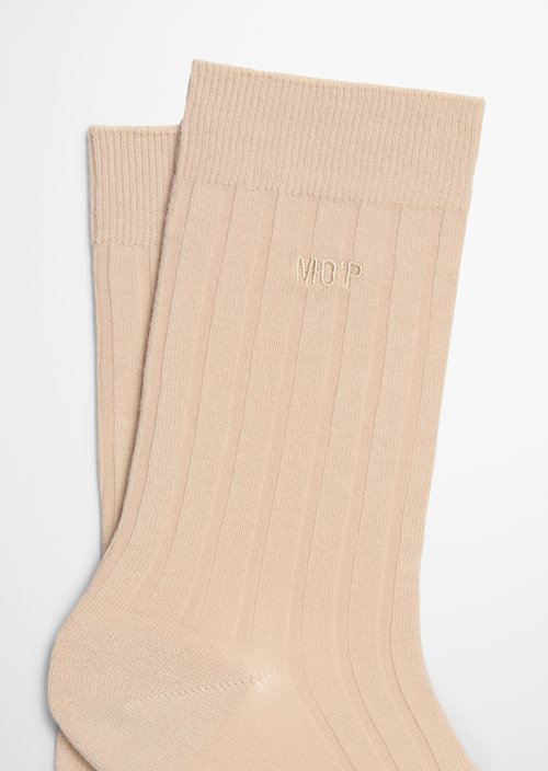 Ribbed Socks — Natural