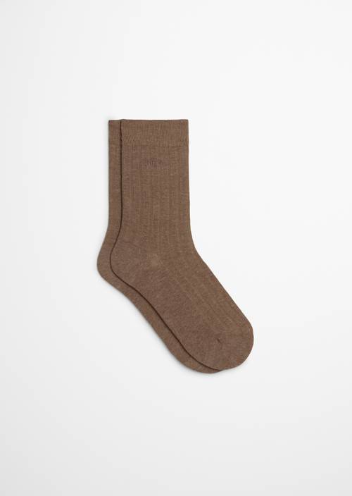 Ripp-Socken Stone Taupe Melange - Produkt Bild 1