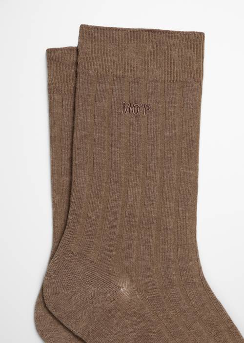 Ripp-Socken Stone Taupe Melange - Produkt Bild 2