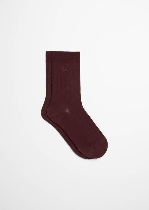 Ribbed Socks Black Cherry - Product image 1