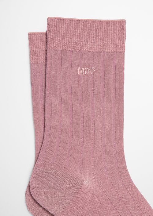 Ribbed Socks — Misty Rose