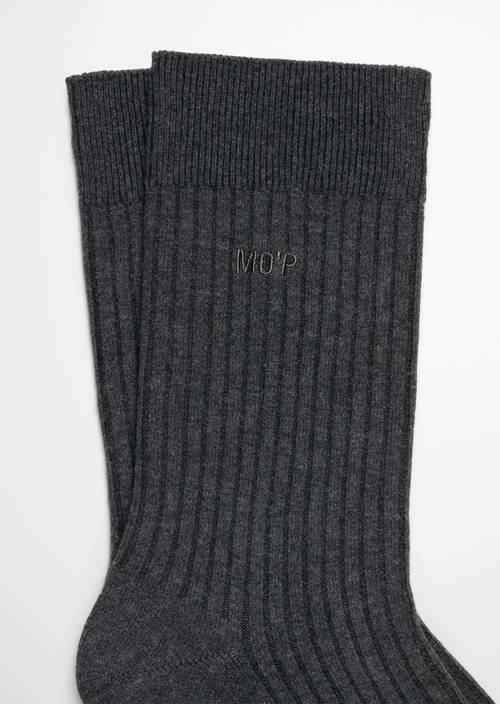 Ripp-Socken Coal Grey Melange - Produkt Bild 2