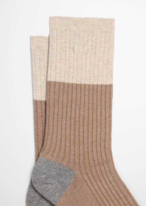 Chaussettes à côtes Medium Brown - Image du produit 2
