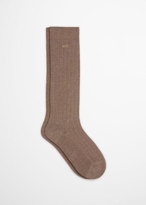 Knee-high socks — Stone Taupe Melange