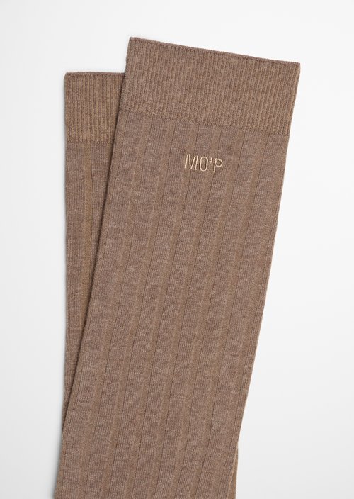 Knee-high socks — Stone Taupe Melange