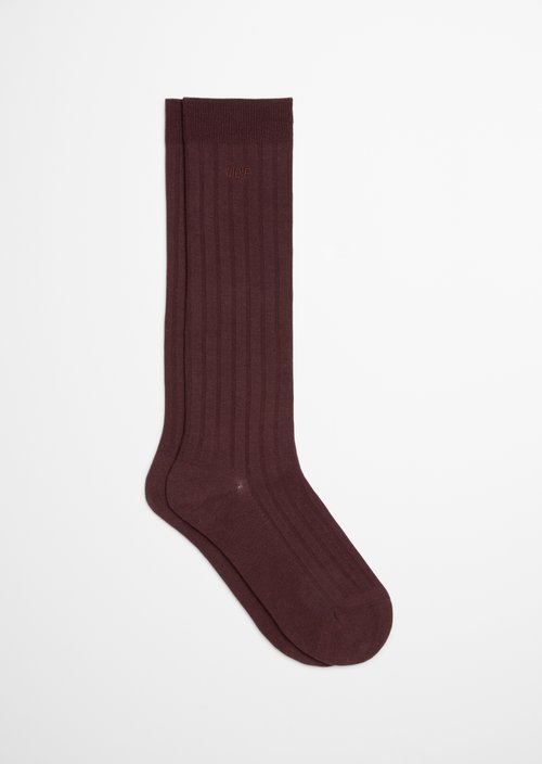 Knee-high socks — Black Cherry