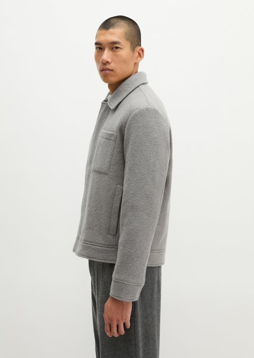 Regular-Fit Wool Blouson — Driftwood Haze