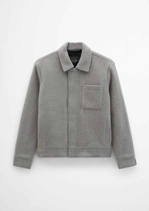 Regular-Fit Wool Blouson — Driftwood Haze