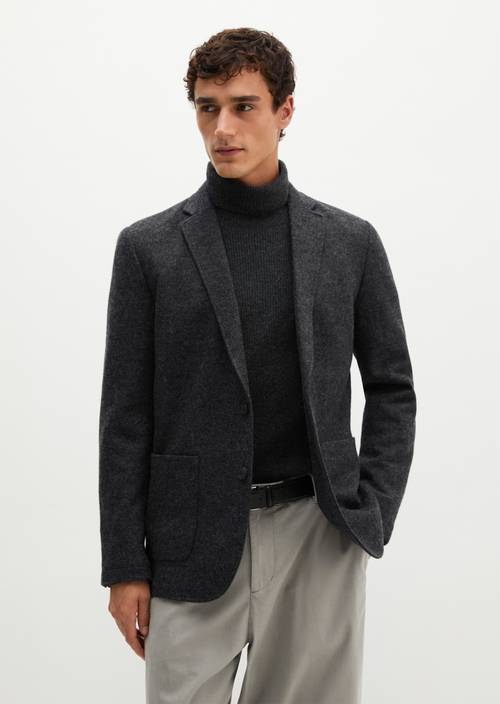 Jerseyblazer regular Dark Grey Melange in Frontalansicht