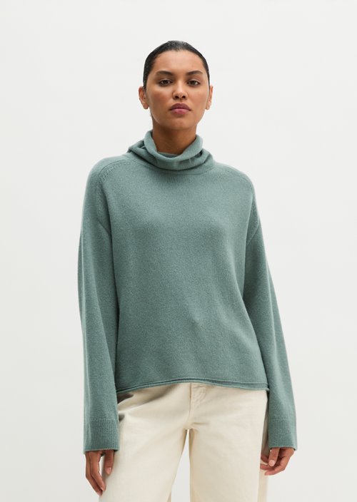 Regular-Fit Knit Sweater — Foggy Blue