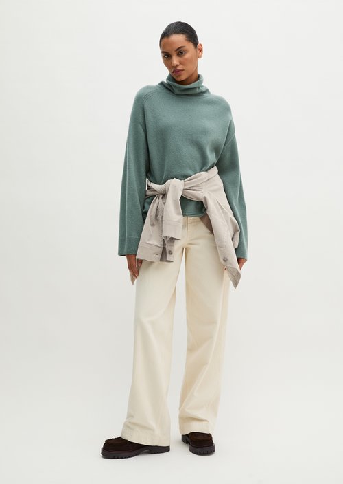Regular-Fit Knit Sweater — Foggy Blue