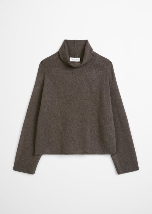 Regular-Fit Knit Sweater — Stone Brown Melange