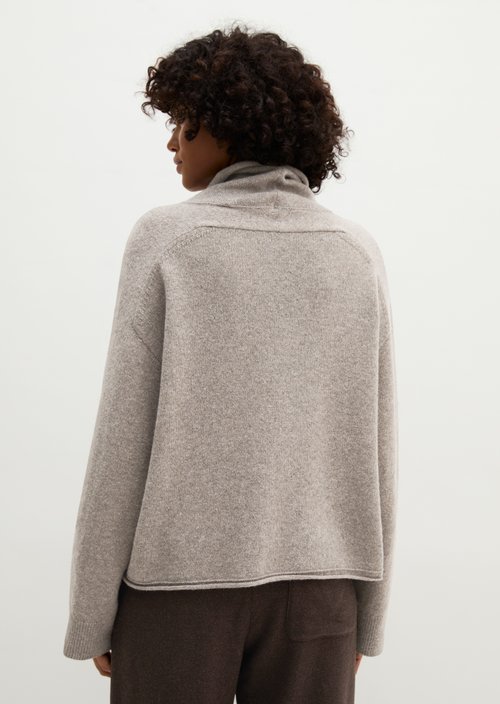 Regular-Fit Knit Sweater — Stone Taupe Melange
