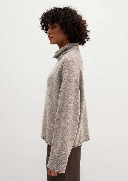 Regular-Fit Knit Sweater — Stone Taupe Melange