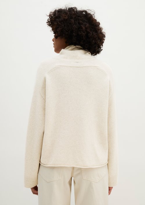 Regular-Fit Knit Sweater — Light Stone Melange